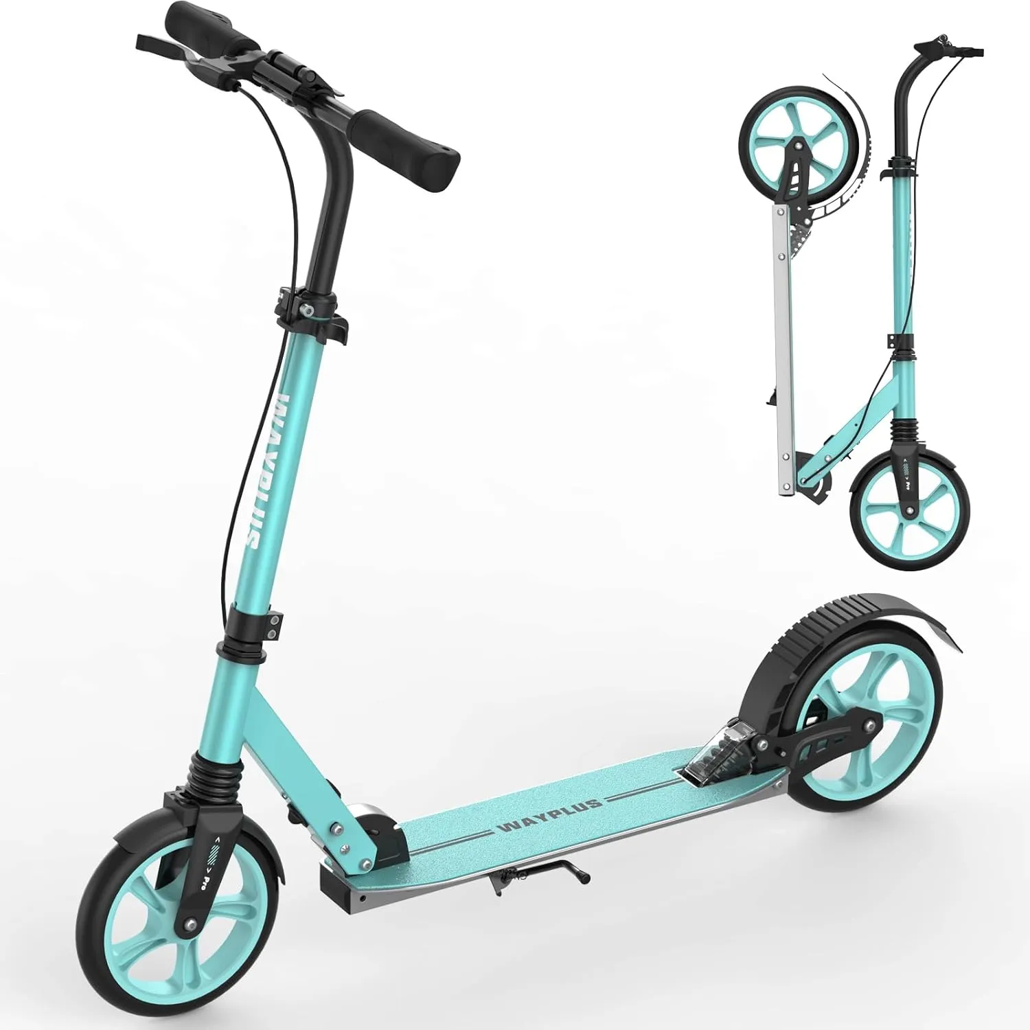 Kick Scooter for Ages 6 ,Kid, Teens & Adults. Max Load 240 LBS. Foldable, Lightweight, 8IN Big Wheels for Kids, Teen and Adults, 4 Adjustable Levels. Bearing ABEC9