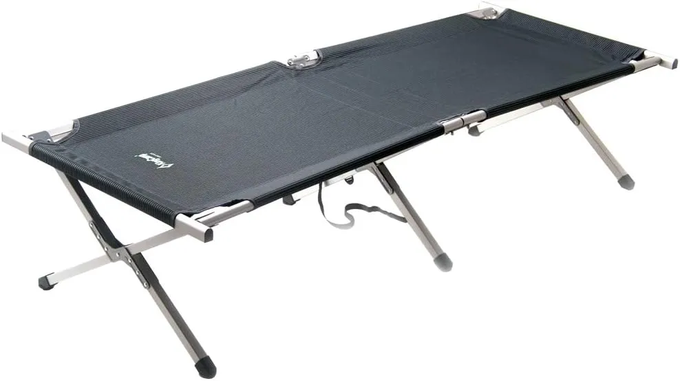 KingCamp Lightweight Portable Aluminum Large-Size Stable Folding Camping Bed with Carry Bag, 75 in