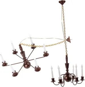 Kisangel 2Pcs Miniature Ceiling Lamp Ornament for Sand Table Decor Micro Landscape Chandelier Stylish Doll House Lighting Fixture Unique Scene Layout Prop Design
