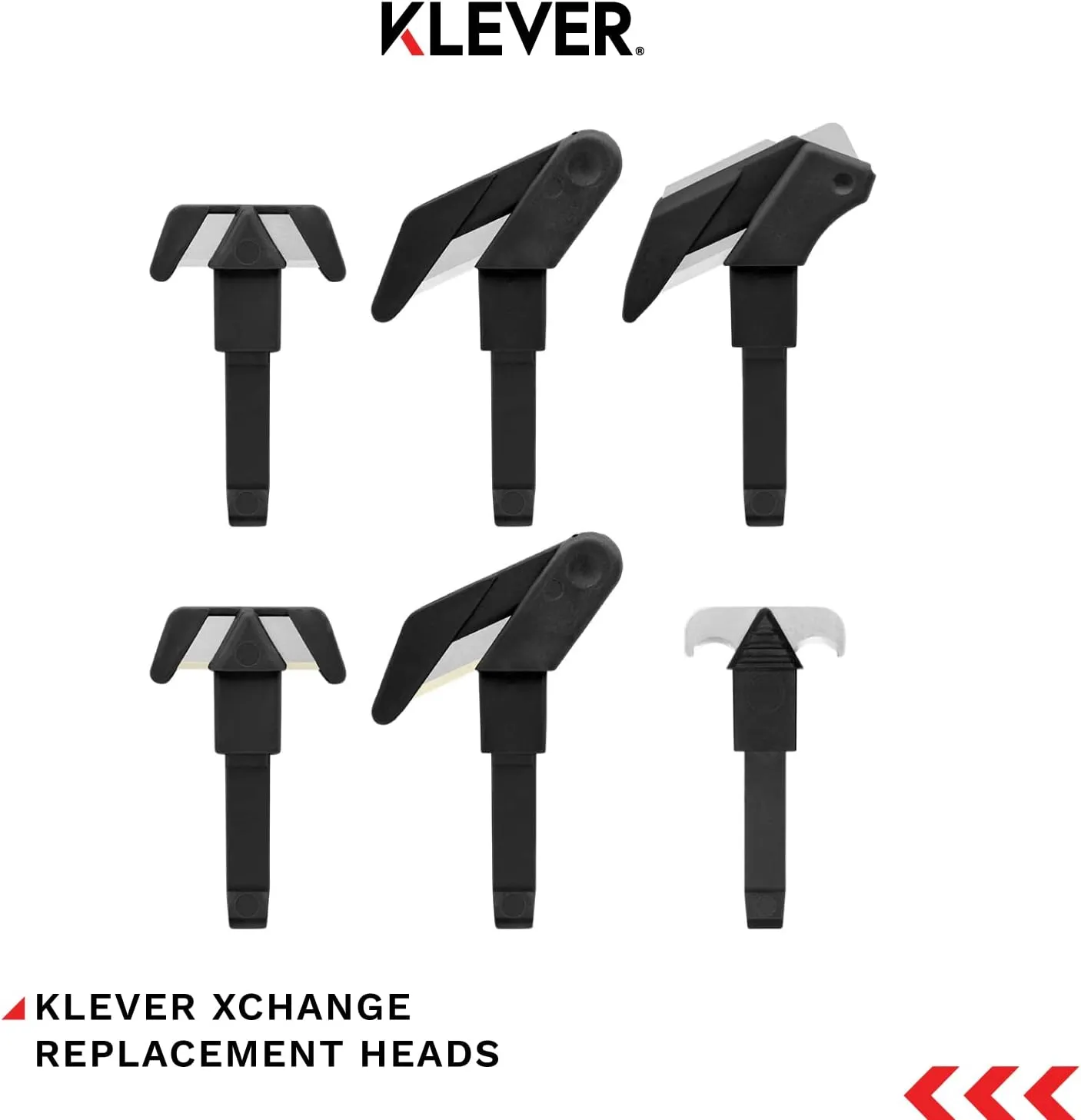 Klever XChange Box Cutter, Kutter Package Opener Wide Cut Head, Ergonomic Soft Touch Handle Utility Knife, Cuts Thicker Substrates, Boxes, Film, Tape and More Applications, Blue, 10 Pack (KCJ-XC-30B)