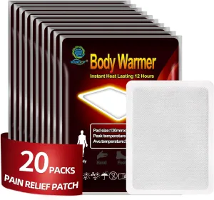 KONGDY 20 Count Heat Therapy Patch, Pain Heating Patches, Menstrual Relief Heat Patches Portable Air Activated Patch (20)
