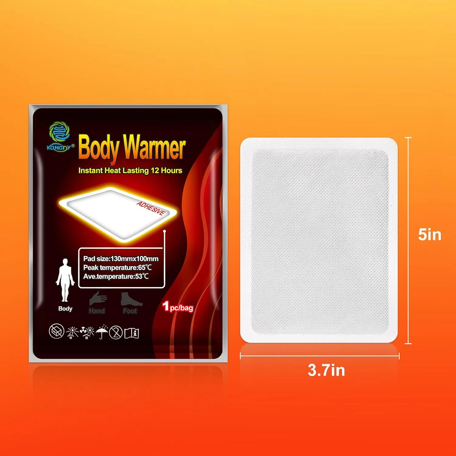 KONGDY 20 Count Heat Therapy Patch, Pain Heating Patches, Menstrual Relief Heat Patches Portable Air Activated Patch (20)