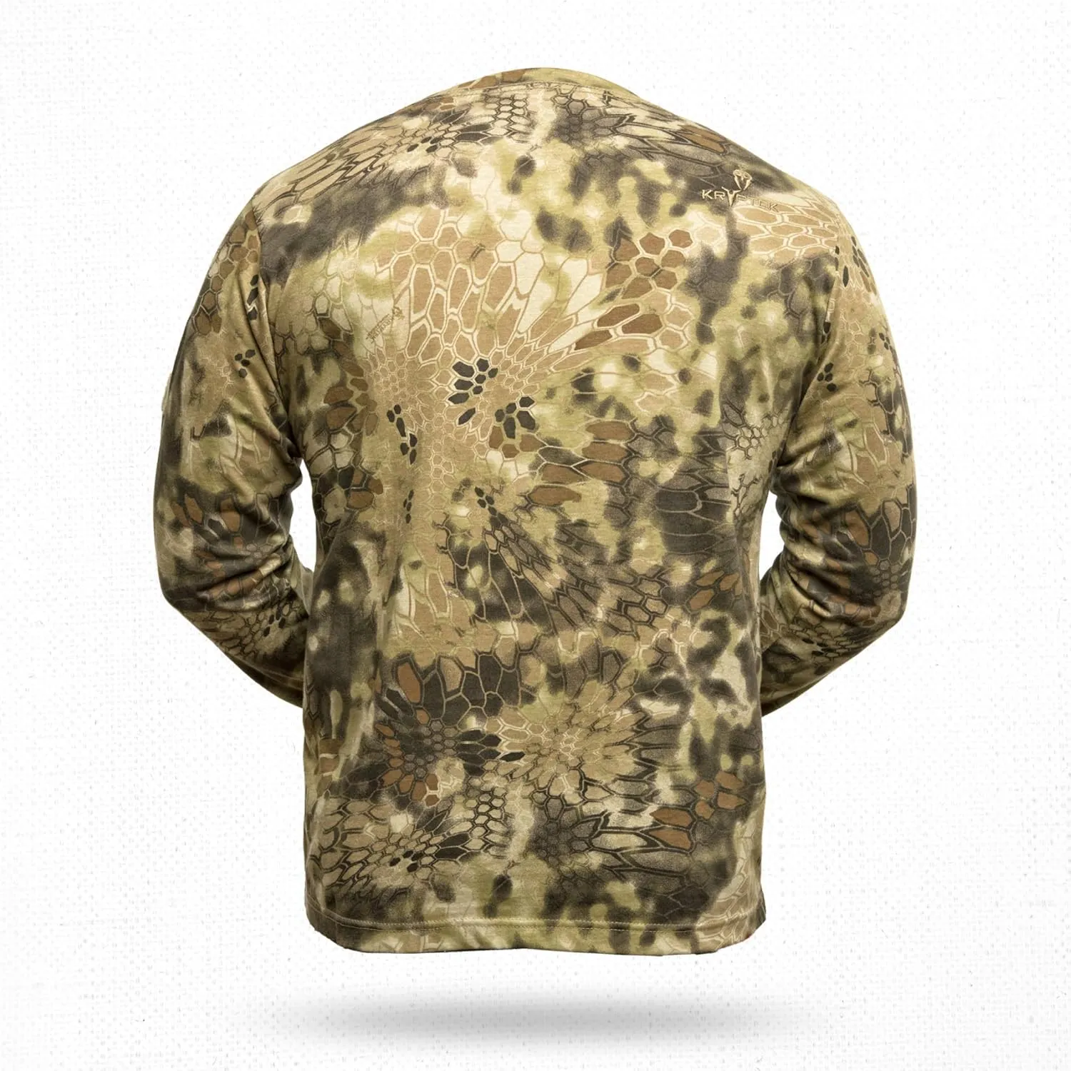 Kryptek Men's Stalker Long Sleeve, 100% Cotton, Stealthy Camo Tee