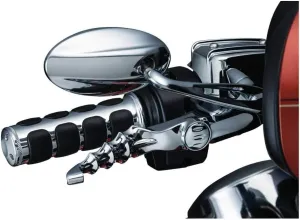 Kuryakyn 6205 Premium ISO Handlebar Grips for Dual Cable Throttle Control: 1982-2019 Harley-Davidson Motorcycles, Chrome, 1 Pair