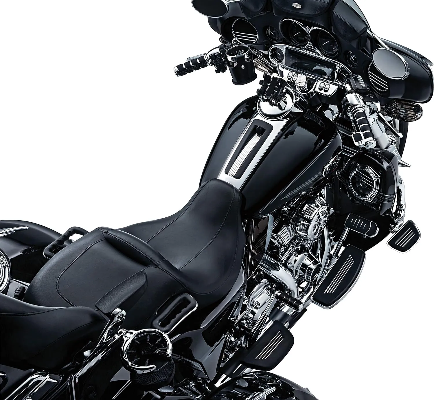 Kuryakyn 6343 Premium ISO Handlebar Grips with Contoured Throttle Boss for Electronic Throttle Control: 2008-19 Harley-Davidson Motorcycles, Chrome, 1 Pair