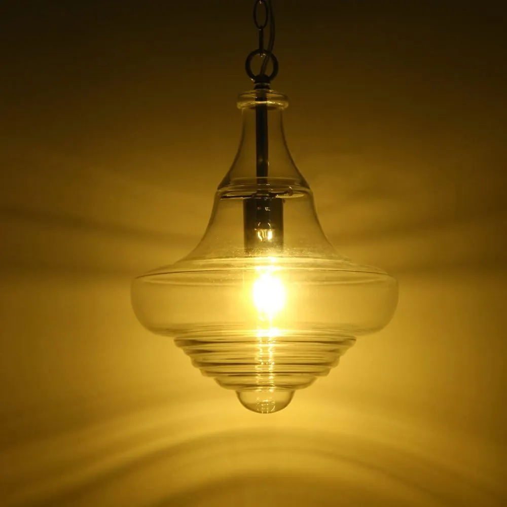 Lamp Nordic Creative Vintage Glass Ceiling Light Fixture Retro Edison E27 Coffee Droplight Height Adjustable Indoor Restaurant Dinning Room Hanging Lamps Deco Flush Mount Fixture/Coffee/Style C