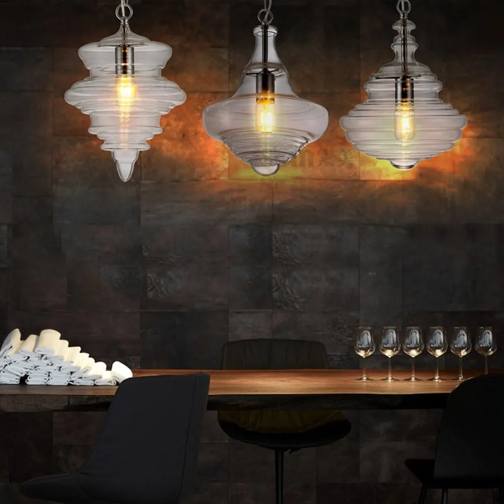 Lamp Nordic Creative Vintage Glass Ceiling Light Fixture Retro Edison E27 Coffee Droplight Height Adjustable Indoor Restaurant Dinning Room Hanging Lamps Deco Flush Mount Fixture/Coffee/Style C