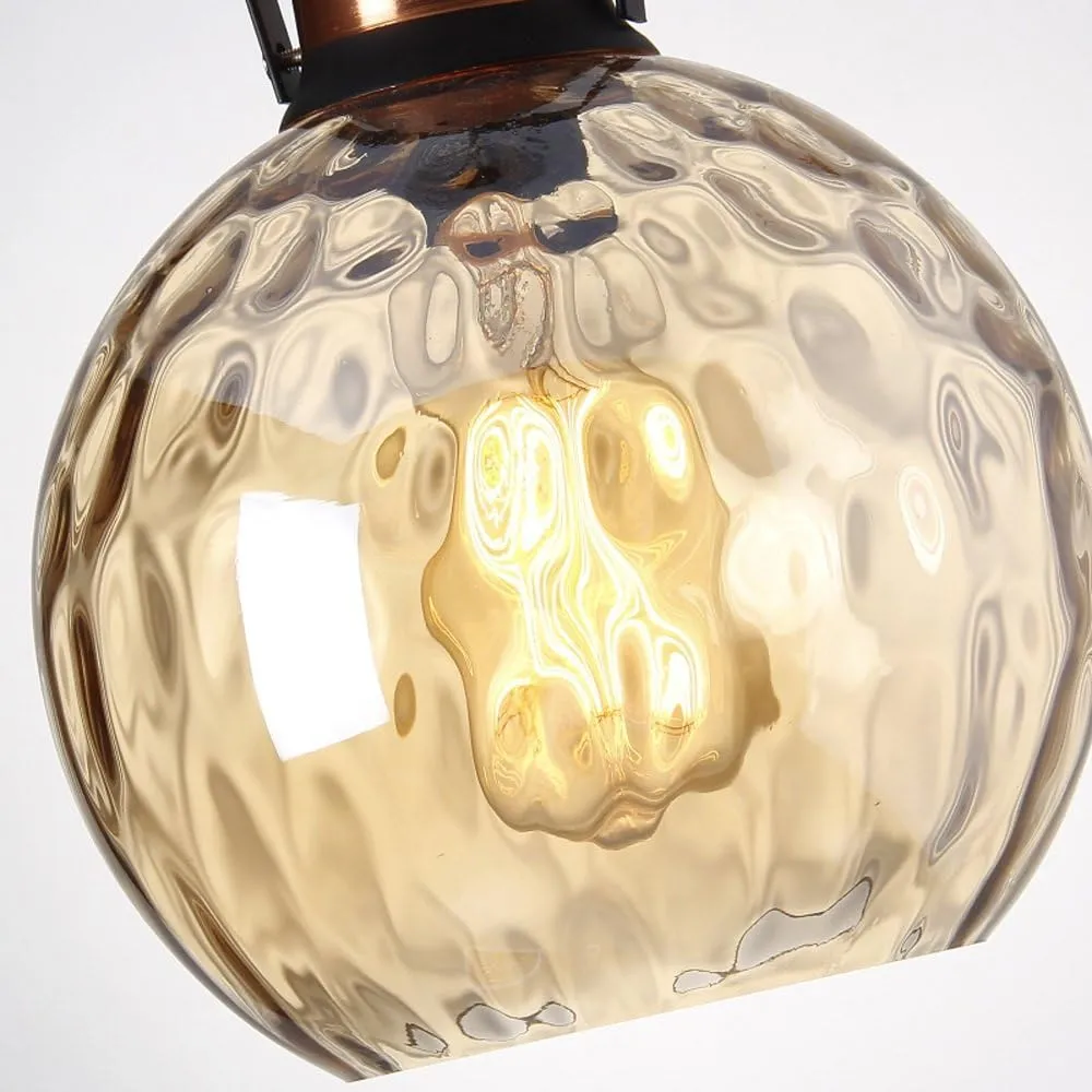 Lamp Traditional Clear Glass Shade Suspension Lamp Creative Art Glass Hanging Lights Fixture E27 Edison Kitchen Bar Crestaurant Droplight Flush Mount Fixture/Color/a Style