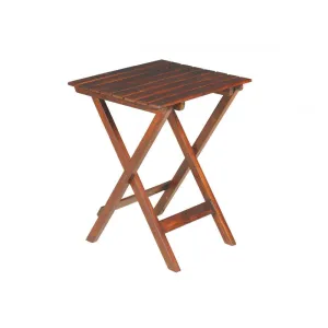 Latt Folding Table | Sheesham Wood Portable Side Table | Patio Table