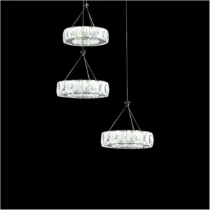 LED Modern Chandelier Lamp Modern LED Crystal Chandelier Light Lamp Compatible with Home Decorative Cristal Lustre Chandeliers(D45*H100cm)