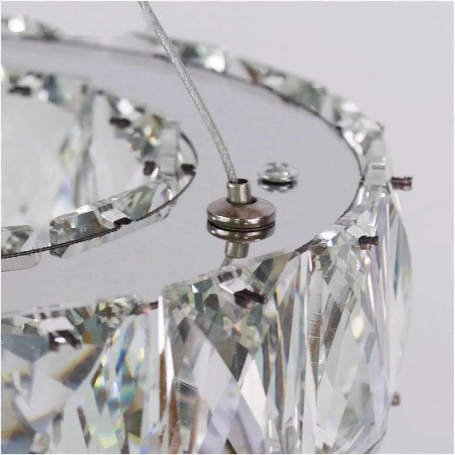 LED Modern Chandelier Lamp Modern LED Crystal Chandelier Light Lamp Compatible with Home Decorative Cristal Lustre Chandeliers(D45*H100cm)