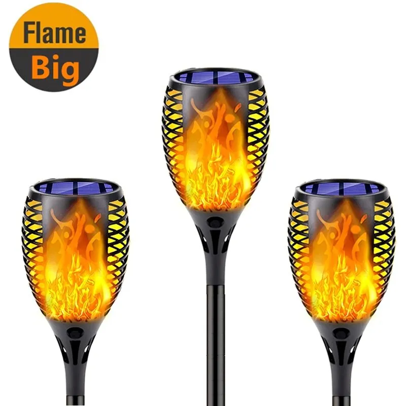 LED Solar Flame Light Garden Lamp