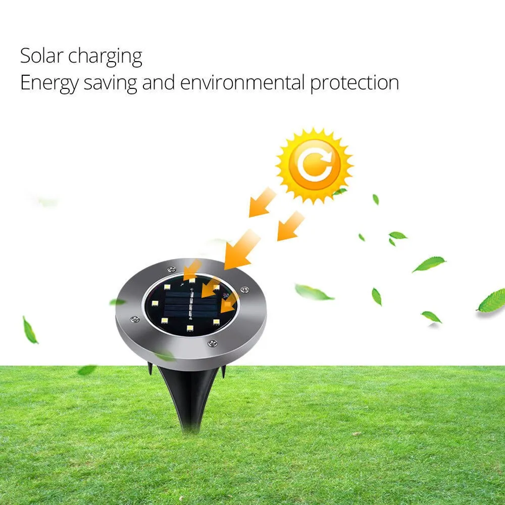 LED Solar Powered Disk Lights Outdoor