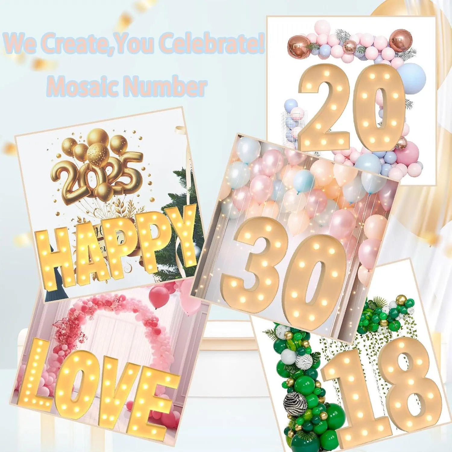 Light up Letters, LED Alphabet Sign Fashion LED Subtitles Lamp Set of Light up Letters for Party Anniversary Grad 2025 Favor Supplies(3.3FT/100CM)