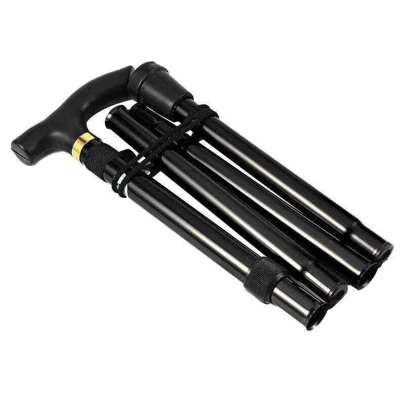 Lightweight Adjustable Folding Walking Stick Aluminium Travel Cane Non Slip Au
