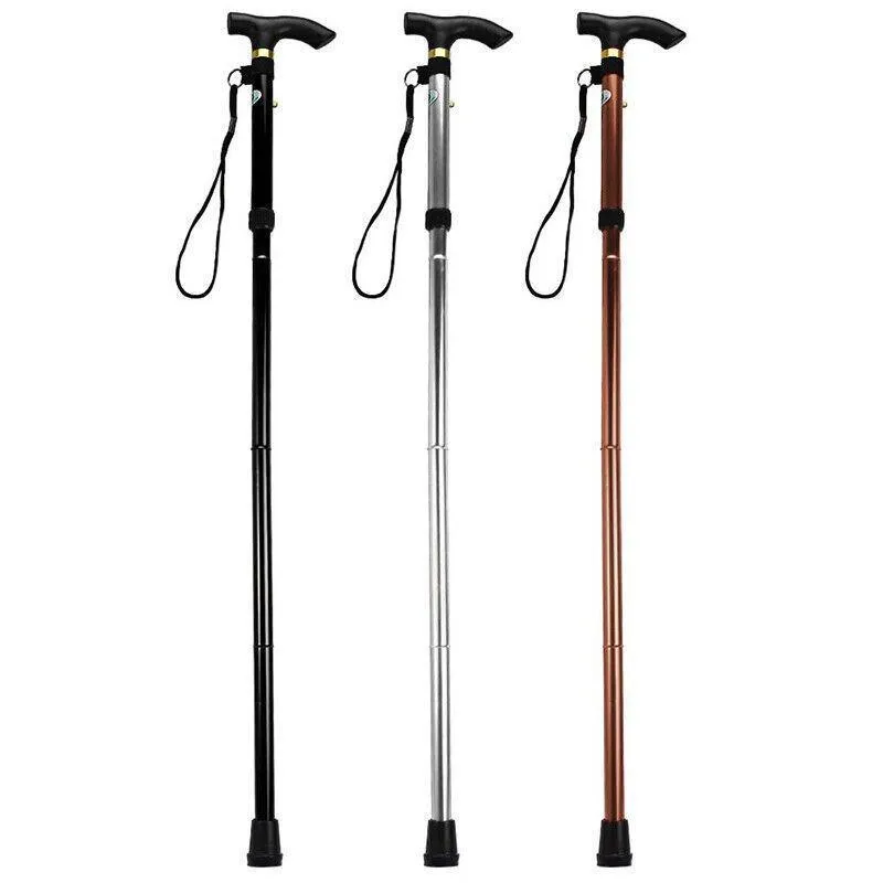 Lightweight Adjustable Folding Walking Stick Aluminium Travel Cane Non Slip Au