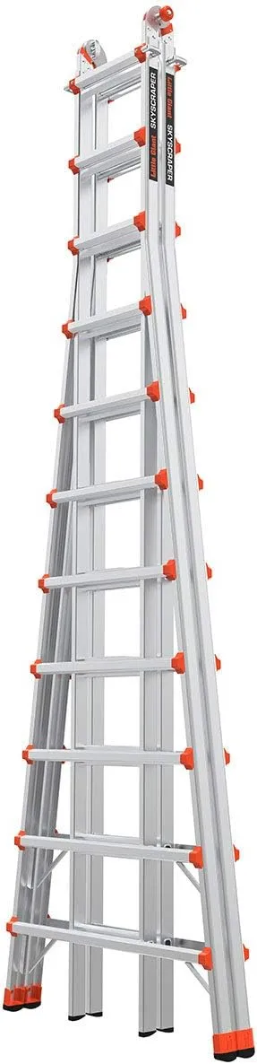 Little Giant Ladders, SkyScraper, M21, 11-21 Foot, Stepladder, Aluminum, Type 1A, 300 lbs Weight Rating, (10121),Gray