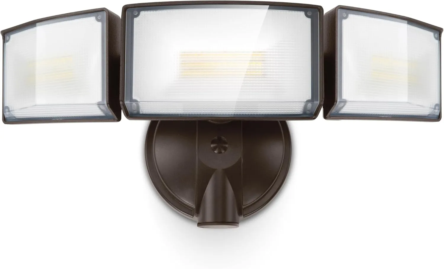 LUTEC 75W 8000 Lumen Floods Light Outdoor, Switch Controlled LED Security Lights with 3 Adjustable Heads, 5000K Daylight, IP65 Waterproof Exterior Flood Light for Outside Garage, Yard, Patio-Brown