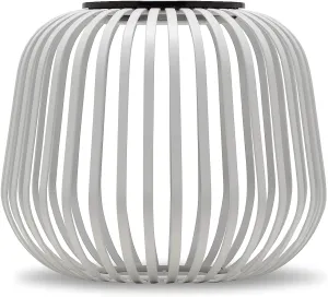 LUUK LIFESTYLE Solar-Powered Outdoor LED lamp for Balcony, Lighting for Indoors and Outdoors, dimmable Touch Switch, Fast Charging via Solar Panel for 72 hrs runtime, White