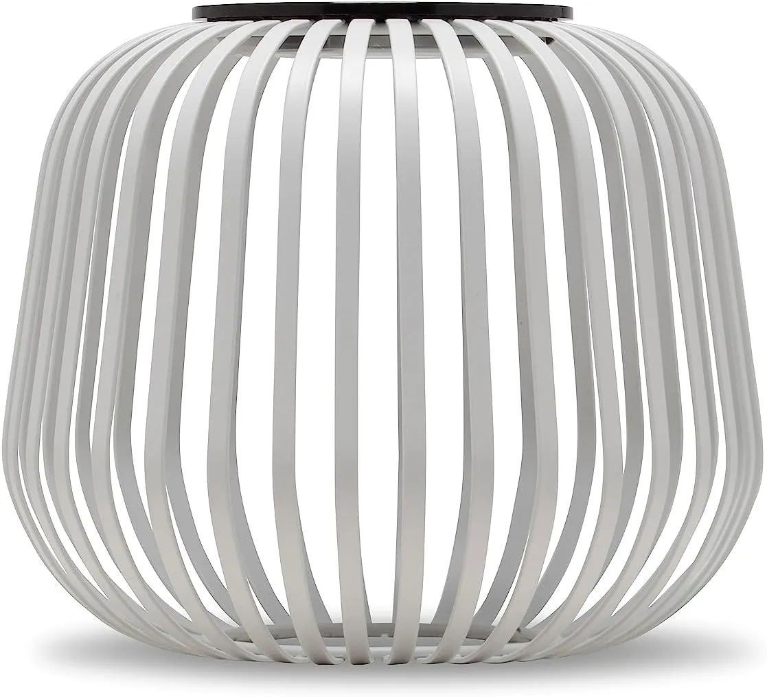 LUUK LIFESTYLE Solar-Powered Outdoor LED lamp for Balcony, Lighting for Indoors and Outdoors, dimmable Touch Switch, Fast Charging via Solar Panel for 72 hrs runtime, White