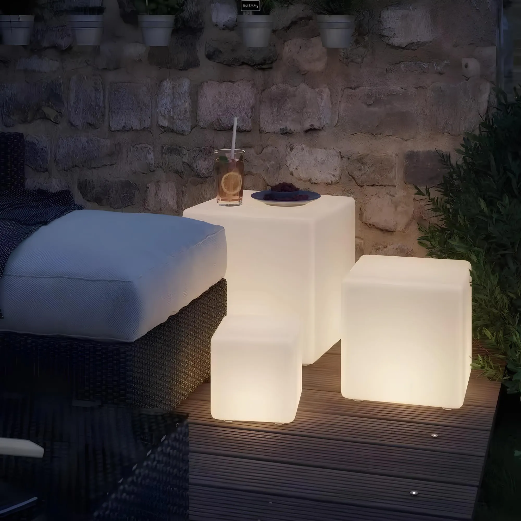 LuxRoyale Cubic Garden Light - Waterproof Outdoor 16 Color Light