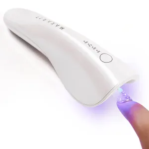 Makartt Mini UV LED Nail Lamp, Rechargeable UV Light for Nail Portable Nail Rhinestone Glue Gel Led Lamp Nail Charms Flash Curing Gel Polish Nail Dryer with 2 Timers Manicure