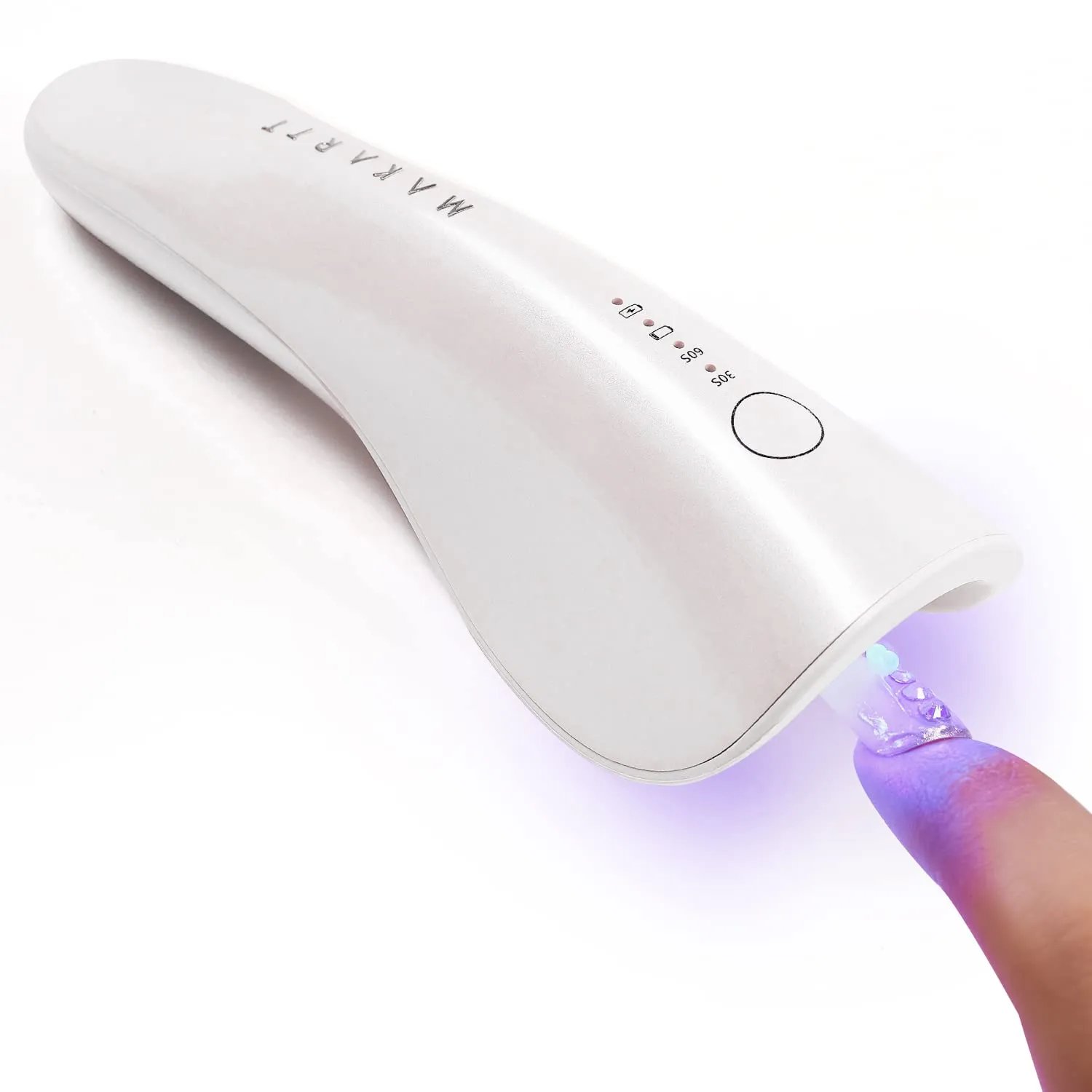 Makartt Mini UV LED Nail Lamp, Rechargeable UV Light for Nail Portable Nail Rhinestone Glue Gel Led Lamp Nail Charms Flash Curing Gel Polish Nail Dryer with 2 Timers Manicure