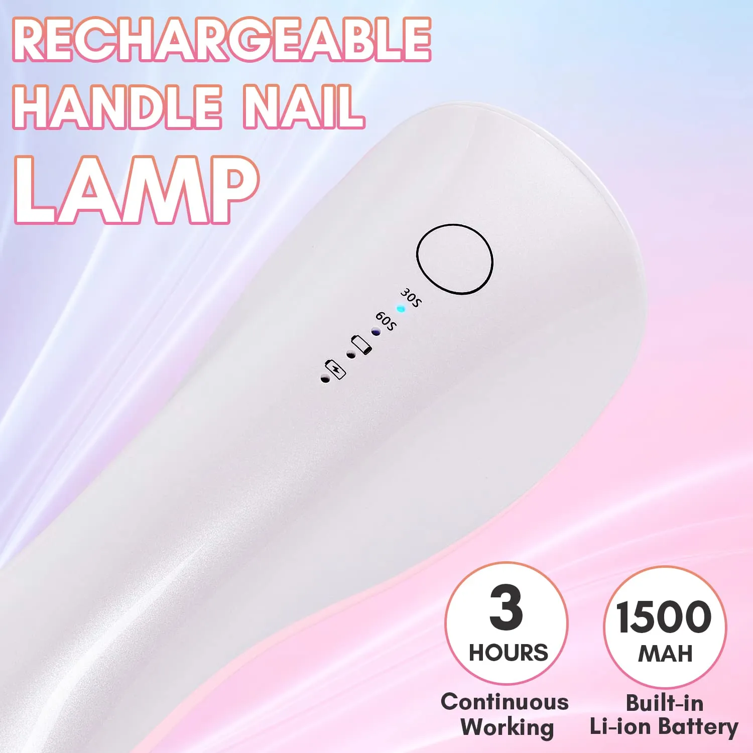 Makartt Mini UV LED Nail Lamp, Rechargeable UV Light for Nail Portable Nail Rhinestone Glue Gel Led Lamp Nail Charms Flash Curing Gel Polish Nail Dryer with 2 Timers Manicure