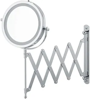 Makeup Mirror, Led Extendable Cosmetic Wall Mirror Diameter 17.5 Cm