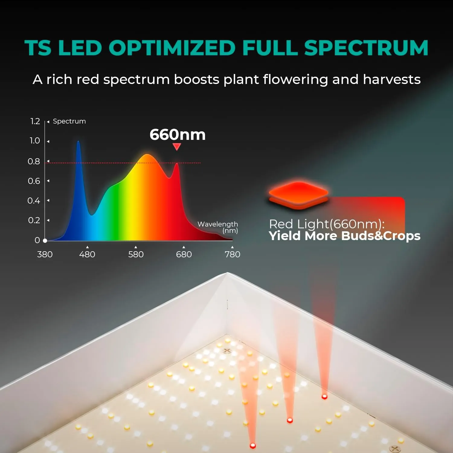 MARS HYDRO TS 3000 420W LED Grow Light for Indoor Plants Full Spectrum Commercial Grow Daisy Chain Plant Growing Lamp for 4x4 5x5ft Greenhouse & Grow Tent
