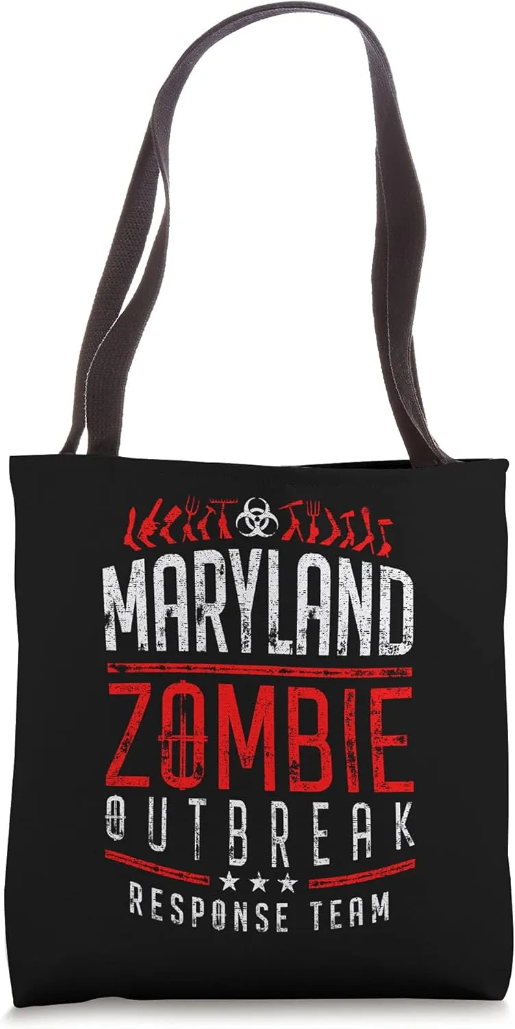 Maryland Zombie Outbreak Response Team Halloween Tote Bag