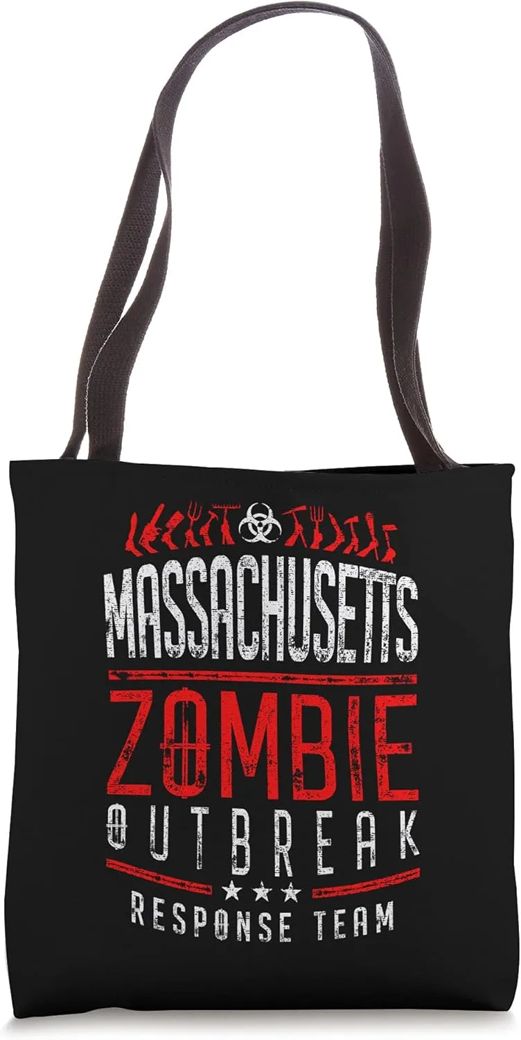 Massachusetts Zombie Outbreak Response Team Halloween Tote Bag