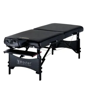 Master Massage 30" Galaxy Professional Portable Massage Table Package with Accessories in Black - Memory Foam Cushioning - Tattoo Table- Spa Salon Beauty Facial Bed