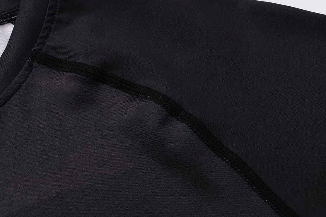 Men Cool Dry 3D Digital Printing Compression Long Sleeve Base Layer Shirts, Sports& Fitness Tee