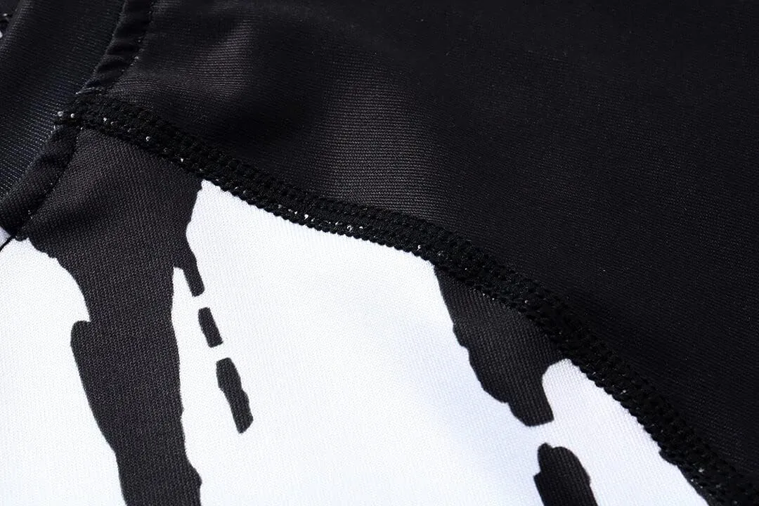Men Cool Dry 3D Digital Printing Compression Long Sleeve Base Layer Shirts, Sports& Fitness Tee
