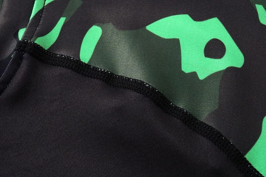 Men Cool Dry 3D Digital Printing Compression Long Sleeve Base Layer Shirts, Sports& Fitness Tee