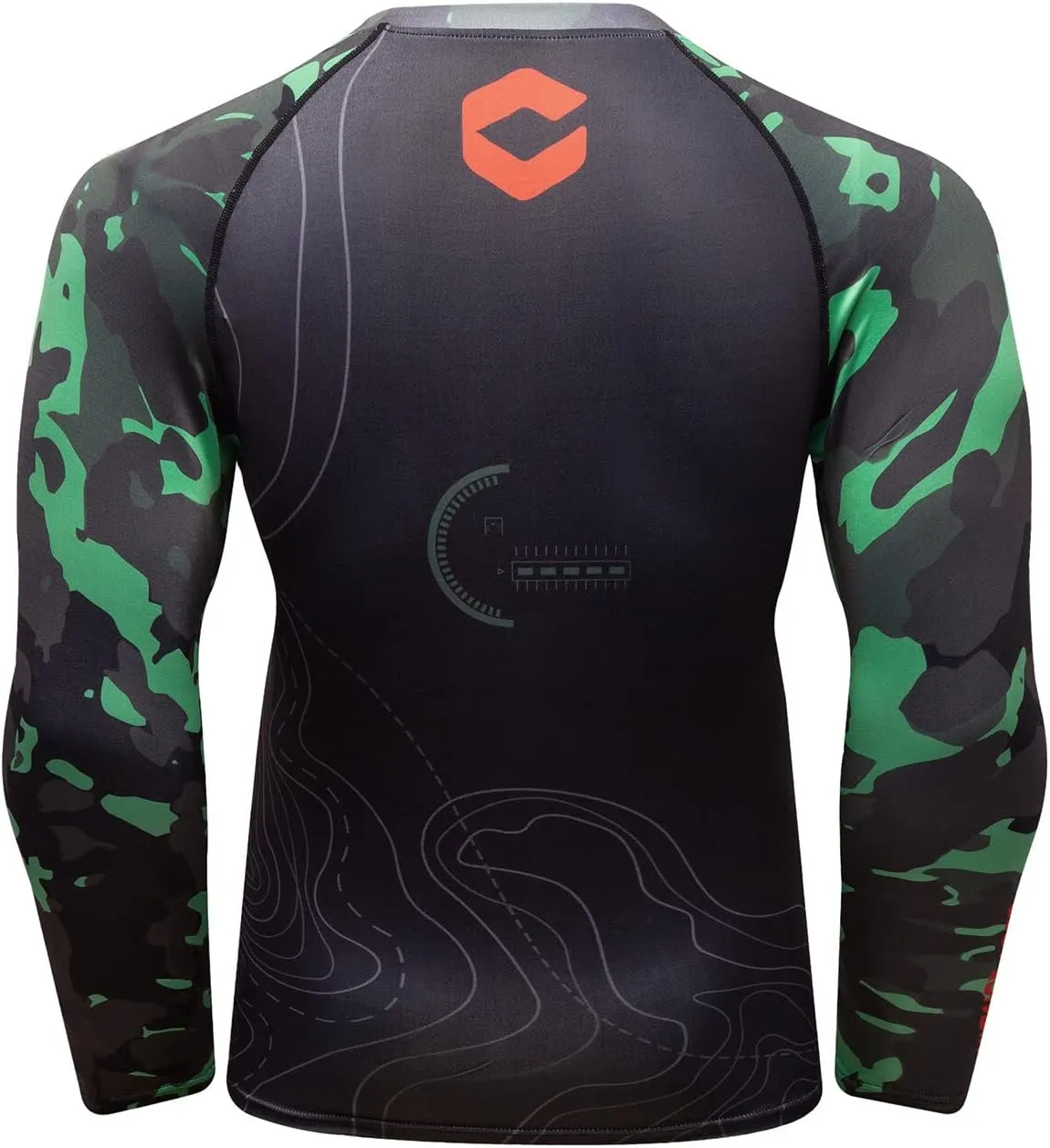 Men Cool Dry 3D Digital Printing Compression Long Sleeve Base Layer Shirts, Sports& Fitness Tee