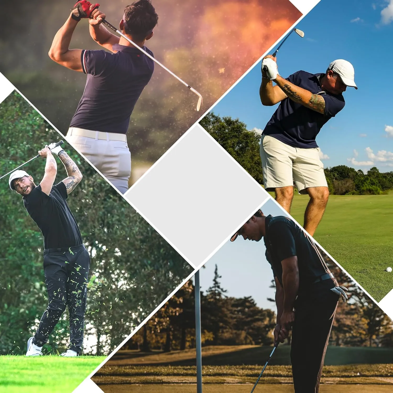 Men's Golf Shirts-Moisture Wicking Dry Fit Performance Recycled Polo Short Sleeve for Bussiness Casual Tennis