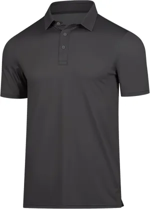 Men's Golf Shirts-Moisture Wicking Dry Fit Performance Recycled Polo Short Sleeve for Bussiness Casual Tennis