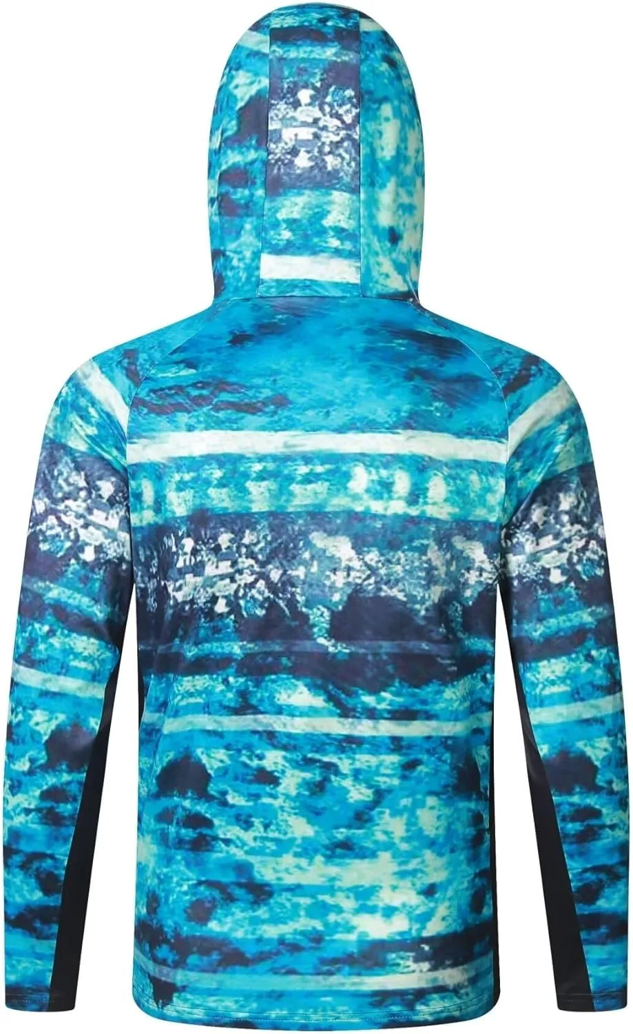 Men's UPF50  Sun Protection Hoodie Shirt Fashion Loose Long Sleeve Rash Guard Casual Fishing Shirt with Face Mask Plus Size