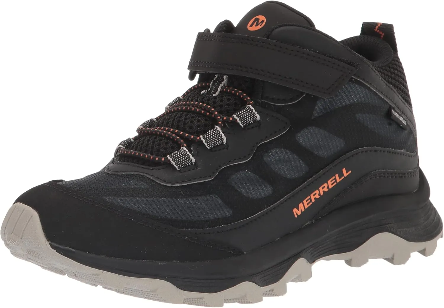 Merrell Kids' Moab Speed Mid Alternative Closure Waterproof Hiking Boot
