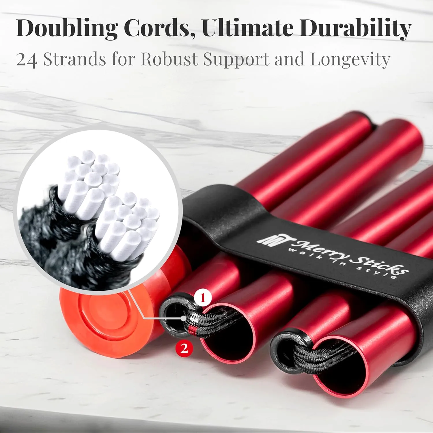 Merry Sticks Lightweight Foldable Walking Canes for Women and Men, Adjustable & Collapsible Walking Stick for Seniors, Balancing Mobility Aids, Ergonomic Handle & Wrist Strap - Butterflies