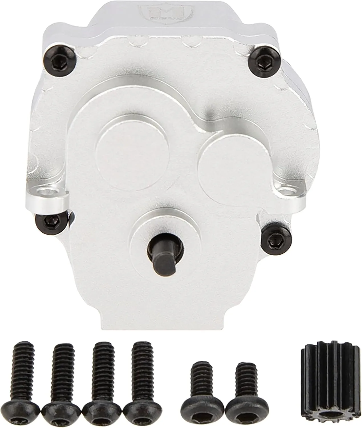 MEUS RACING TRX4M Complete Transmission Gearbox for Traxxas Defender/Bronco/K10/F150 1/18 RC Crawler Car Upgrades Parts, Silver