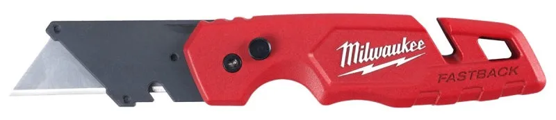 MILWAUKEE Milwaukee FASTBACK Series 48-22-1502 Utility Knife with Blade Storage, 1.27 in L Blade, 0.02 in W Blade, 5-Blade