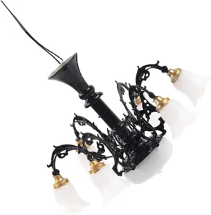 Miniature Chandelier Lamp Tiny House Ceiling Light Dollhouse Decor Multi-Purpose Miniature Lighting for Sandbox Crafts Warm Light