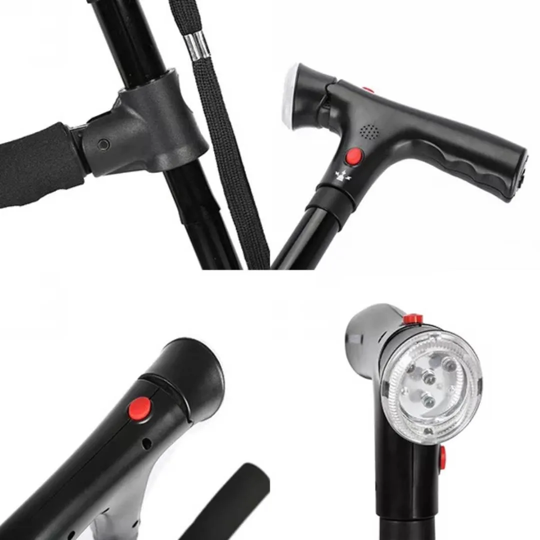 MobilityMate Folding Cane Collapsible Walking Stick | Telescopic Walking Stick - Lightweight Cane - for Seniors and Travellers