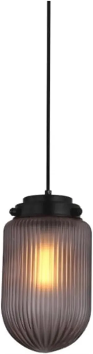 Modern Pendant Light Scandinavian Minimalist Chandelier, Vertical Striped Glass Lighting Fixtures, Elegant Chandelier for Dining Room Ceiling Lights, Restaurant, Cafe, Bar, Bedroom Kitchen Island(Smok