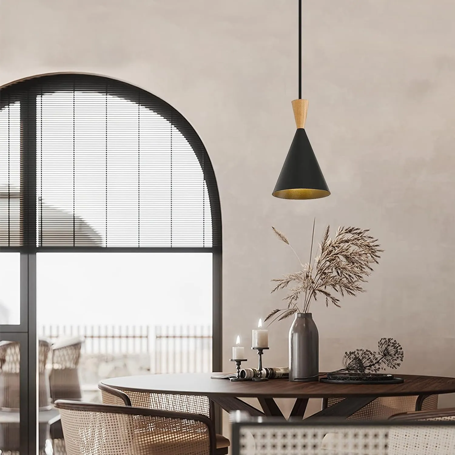Modern plug in Pendant Light with cord, Adjustable chandelier hanging lamps that plug into wall outlet for Kitchen Island, Bedroom, Living room, Dining Room, Contemporary wall Décor black (plus)