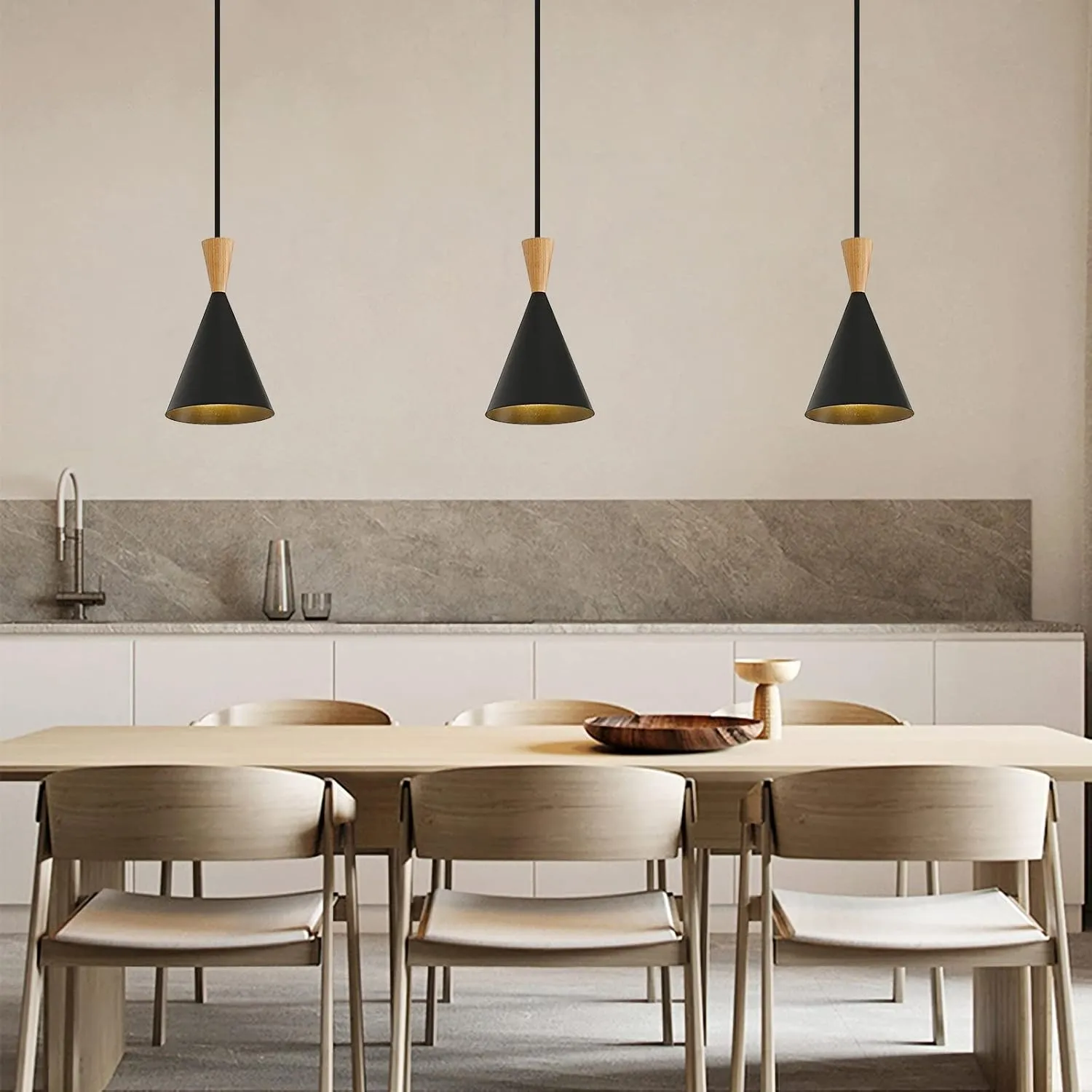 Modern plug in Pendant Light with cord, Adjustable chandelier hanging lamps that plug into wall outlet for Kitchen Island, Bedroom, Living room, Dining Room, Contemporary wall Décor black (plus)