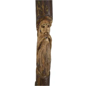 Mountain Man Walking Stick, Dark Wood Walking Stick 60" tall